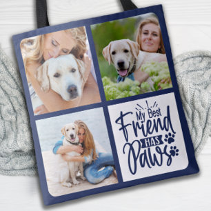 Bästa vän har Tass Anpassningsbar 3 Pet Photo Hund Tygkasse