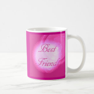 "Bästa vän" i shock rosa Kaffemugg