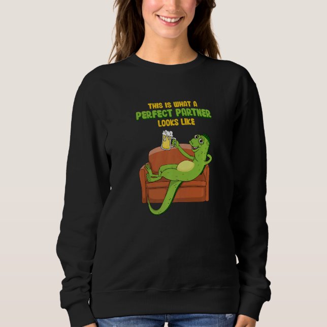 Bästa vän Iguana med öl på Soffa T Shirt (Framsida)