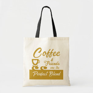 Bästa vän kaffe älskare guld tygkasse