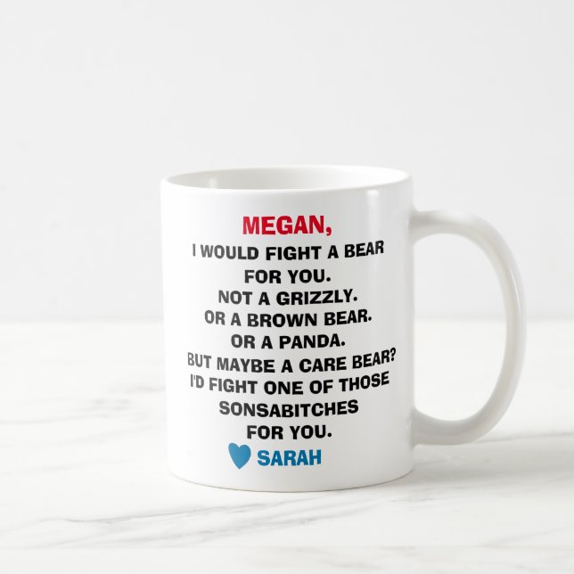 Bästa vän kaffemugg, Roliga presenter till bästa v Kaffemugg (Höger)