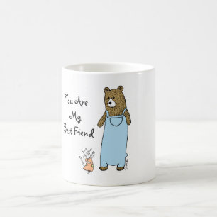 Bästa vän katt och björn kaffemugg