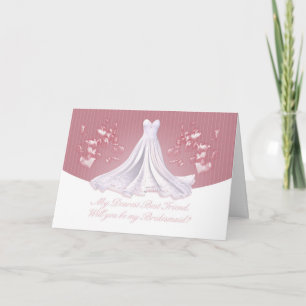 Bästa vän - kommer du att vara min bridesmaid Häls Inbjudan