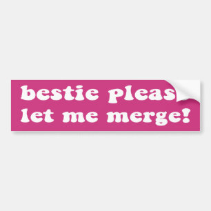 Bästa vän, låt mig byta fil, rosa estetik bildekal