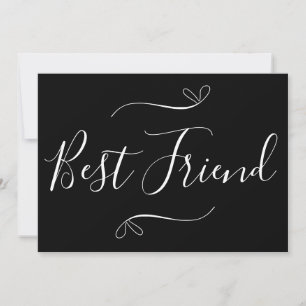 Bästa vän Lycklig Galentine's Day Minimal Modern Julkort