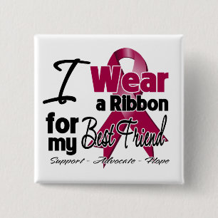 Bästa vän - Många Myeloma Ribbon Knapp