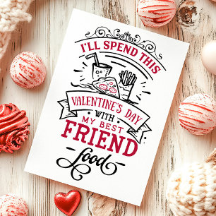 Bästa vän mat Roligt anti-valentinsdag Helgkort