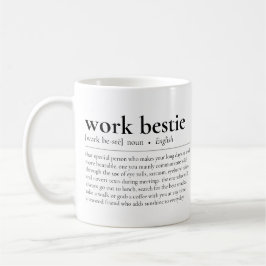 Bästa vän-medarbetare för arbetsBestie-definitions Kaffemugg