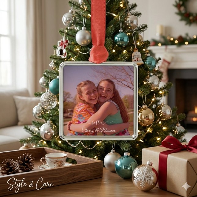 Bästa vän metall ornament meningsfull gåvodesign (Best Friend Metal Ornament Meaningful Gift Design)