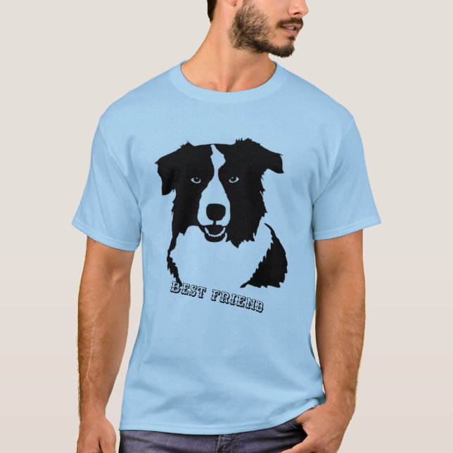bästa vän min hund t shirt (Framsida)