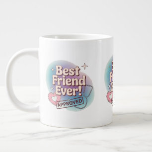 Bästa vän någonsin, godkänd textdesign jumbo mugg