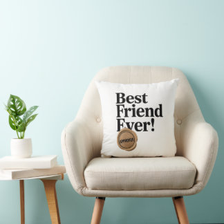 Bästa vän någonsin - Godkänd textdesign Kudde