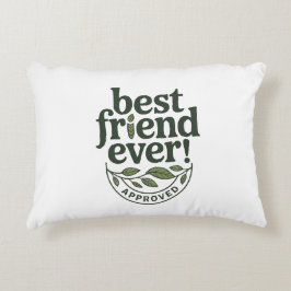 Bästa vän någonsin! Godkänd - Textdesign Prydnadskudde