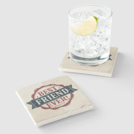 Bästa vän någonsin-godkänd textdesign stenunderlägg