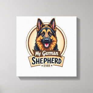 Bästa vän någonsin Min tyska schäferhund Vintage h Canvastryck