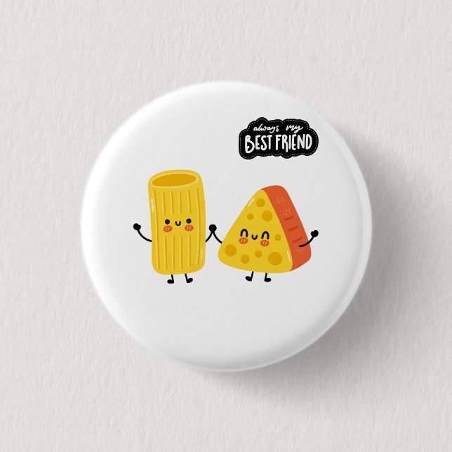 Bästa vän pasta och ost knapp (Framsida)