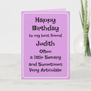 Bästa vän-praktiska födelsedagskort kort