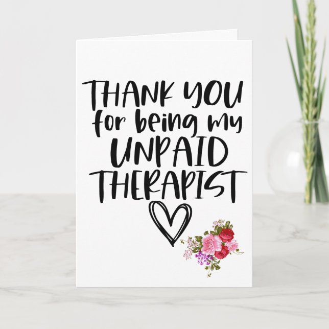 Bästa vän rolig blomster tack högtidskort helgkort (Framsida)