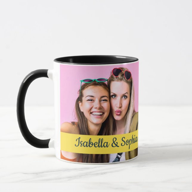 Bästa vän sedan modern två bilder-mall BFF Mugg (Vänster)