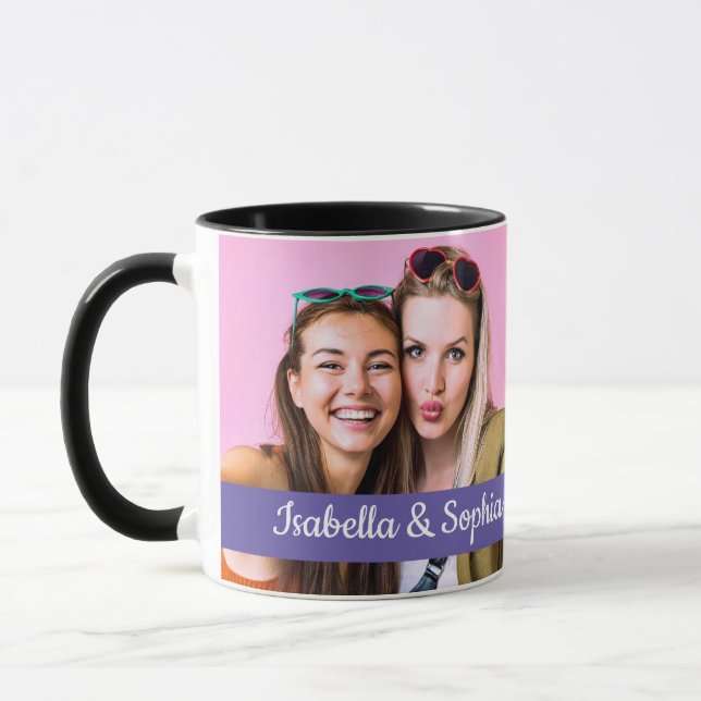 Bästa vän sedan modern två bilder-mall BFF Mugg (Vänster)