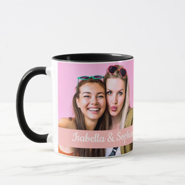 Bästa vän sedan modern två bilder-mall BFF Mugg (Vänster)