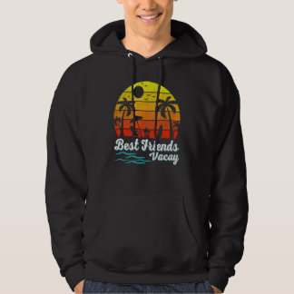 Bästa vän Semester Semester Trupp Vintage Solnedgå Hoodie