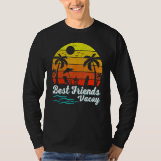 Bästa vän Semester Semester Trupp Vintage Solnedgå T Shirt