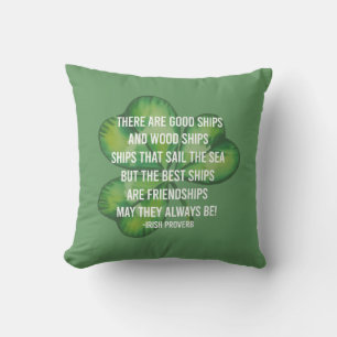 Bästa vän shamrock vänskap irländskt välsignelse kudde