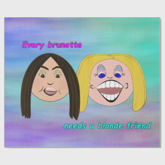 Bästa vän som slår in Papper Presentpapper