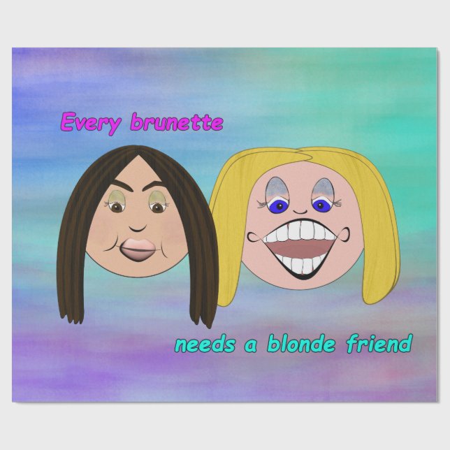 Bästa vän som slår in Papper Presentpapper (Platt)