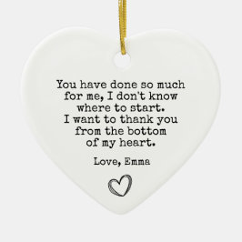 Bästa vän-Tack | Du tänker på Julgransprydnad Keramik