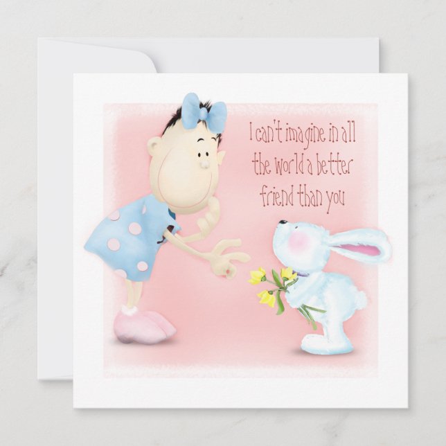 Bästa vän - tackkort tack kort (Framsida)