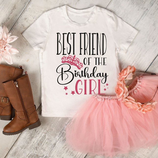 Bästa vän till Birthday Girl Anpassningsbar Family T Shirt (Skapare uppladdad)