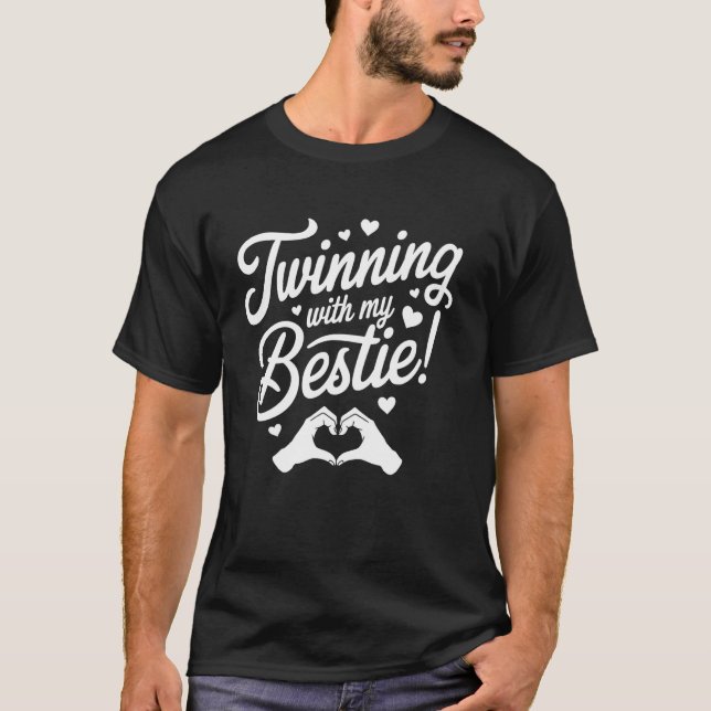 Bästa vän Tvilling med min bästa vän Matchande BFF T Shirt (Framsida)