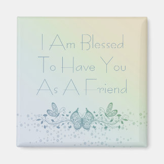 Bästa vän, vackra blå Grönt-fjäril Magnet