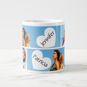 Bästa vän - Vänners minnesvärda fotokollage Jumbo Mugg