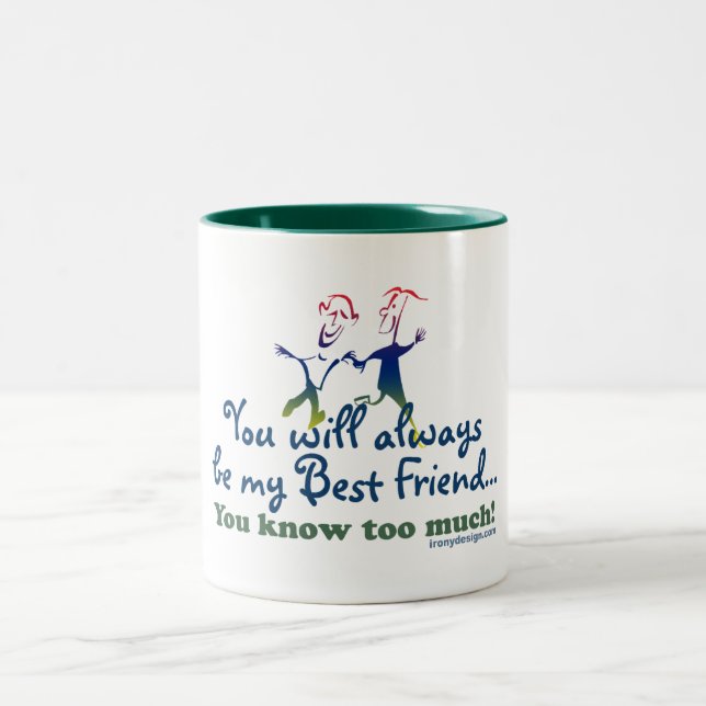 Bästa vän vet Två-Tonad mugg (Center)