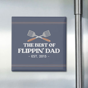 Bästa vändande pappa stekspade rolig retro magnet