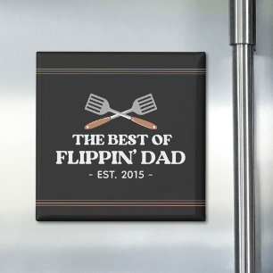 Bästa vändande pappa stekspade rolig retro magnet