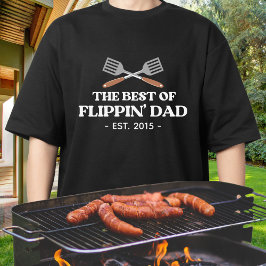 Bästa vändande pappa stekspade rolig retro t shirt