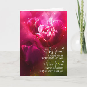 Bästa vändeldagseftermålning för Bright Rosa Tulip Kort