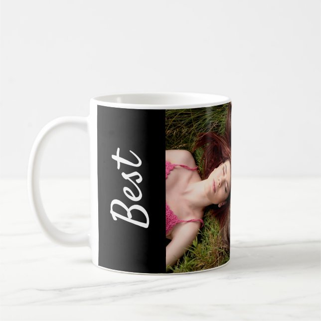 Bästa vänfotomugg kaffemugg (Vänster)