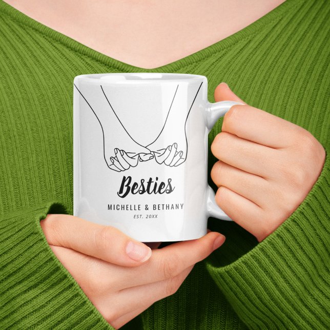Bästa väninnor Rosa löfte Kaffemugg (Skapare uppladdad)