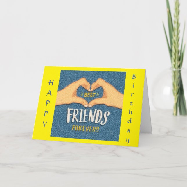 **BÄSTA VÄNNEN** EN SÄRSKILD ÖNSKAN PÅ DIN BIRTHDA KORT (Framsida)