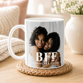 Bästa vännen för alltid BFF Bästa vän Hjärta Foto Kaffemugg