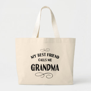 Bästa vännen kallar mig mormor familjefarmor xo jumbo tygkasse