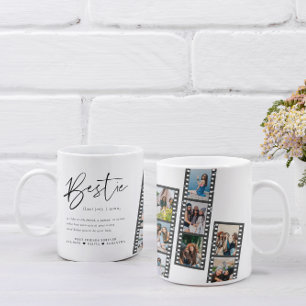 Bästa vännen Modern 8-foto filmremsa collage Kaffemugg