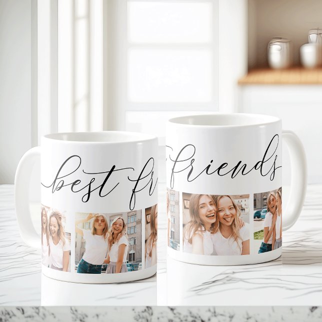 Bästa vänner 4 Fotokollage Coffee Mugg (Skapare uppladdad)