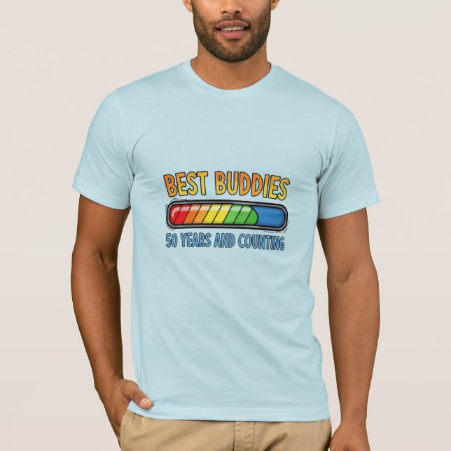 Bästa vänner 50 år och räknar t shirt (Framsida)
