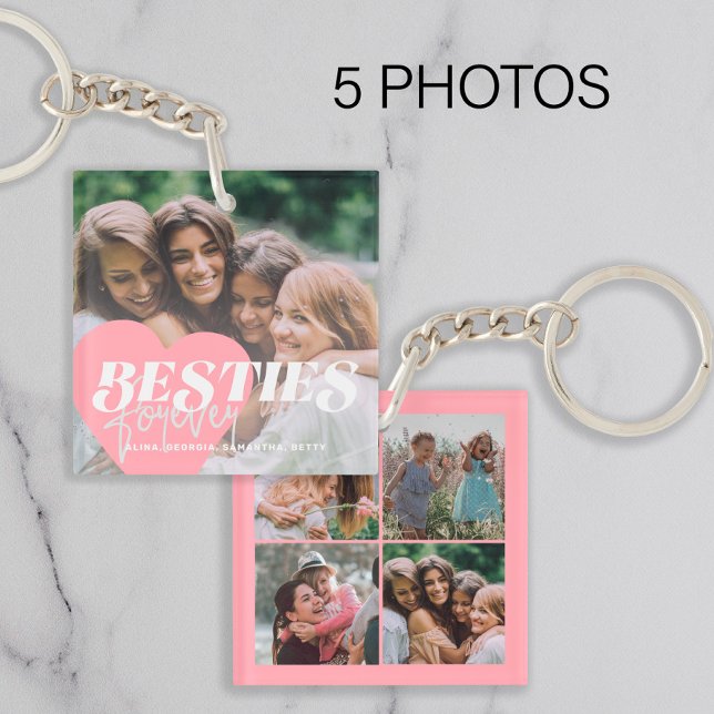 Bästa vänner 5 fotokollage (gigly rosa Söt) (Skapare uppladdad)
